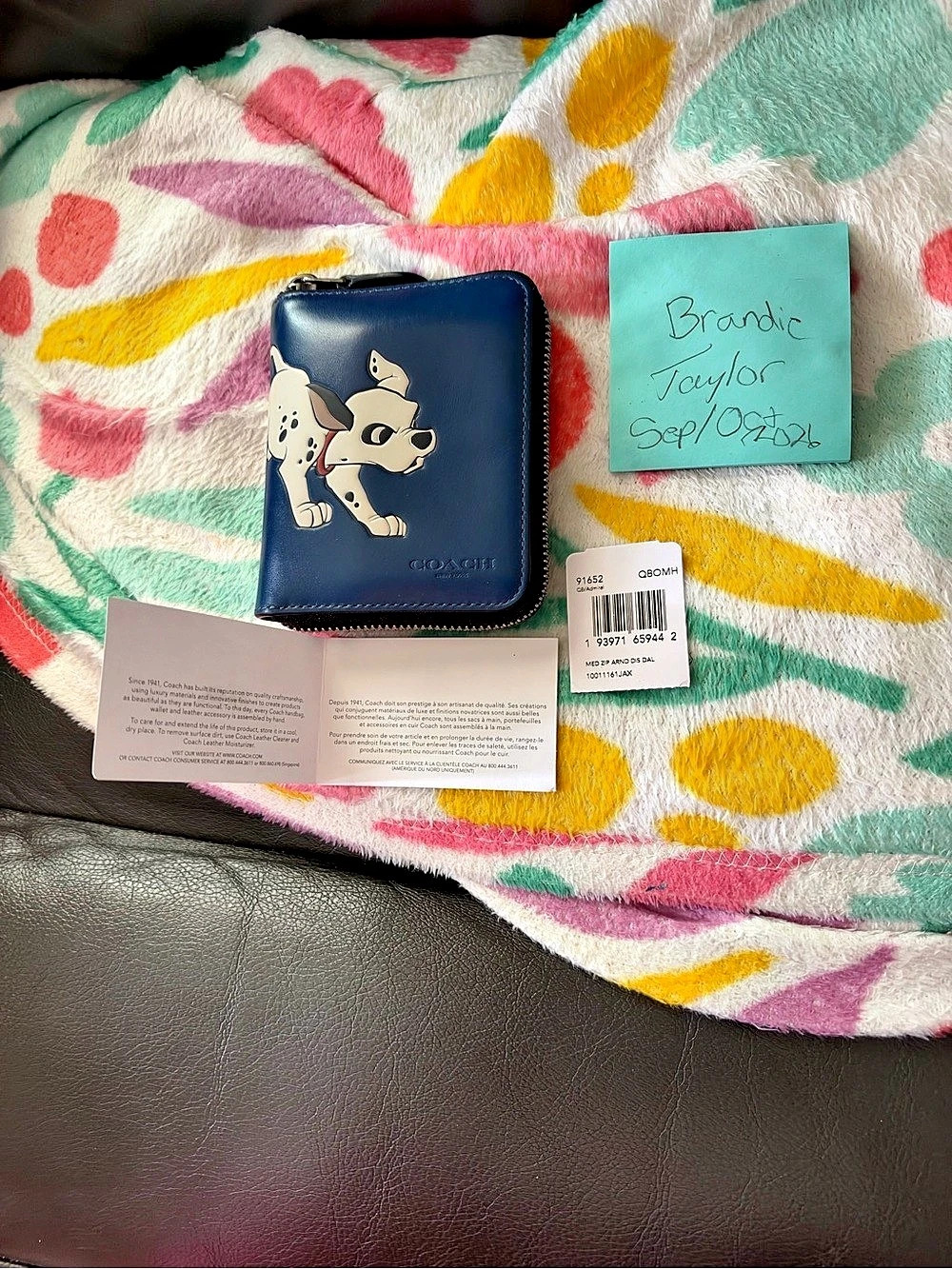 Coach Disney x Coach Medium Zip Around Wallet with 101 Dalmatians Medium Zip